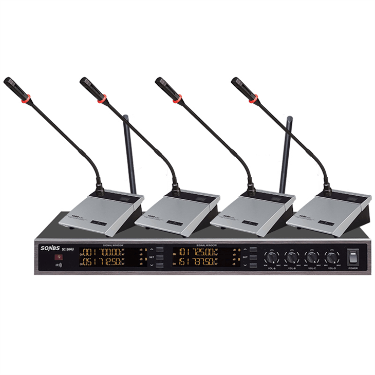 4 Pcs UHF Conference Microphone